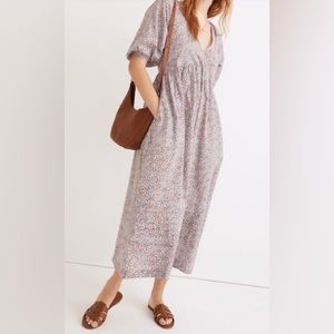 Madewell Marianna Dream-On Daisies Puff Sleeve Midi Dress